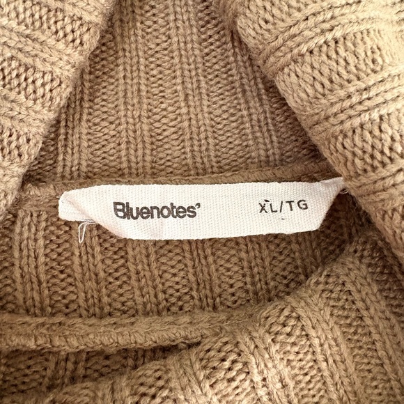 Green Brown Striped Turtleneck Sweater XL Ribbed Fitted Cropped Cozy - Picture 2 of 3